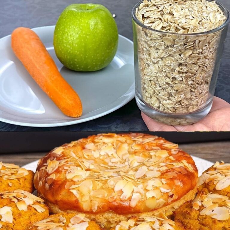 Muffin di avena con mele, carote e ricotta