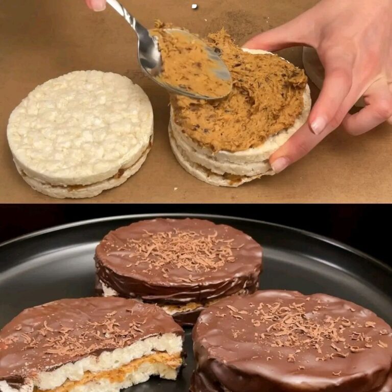 Dolcetto semplice di gallette di riso. VEGANO! SENZA GLUTINE, SENZA ZUCCHERO e SENZA UOVA! Senza latticini! Superfood