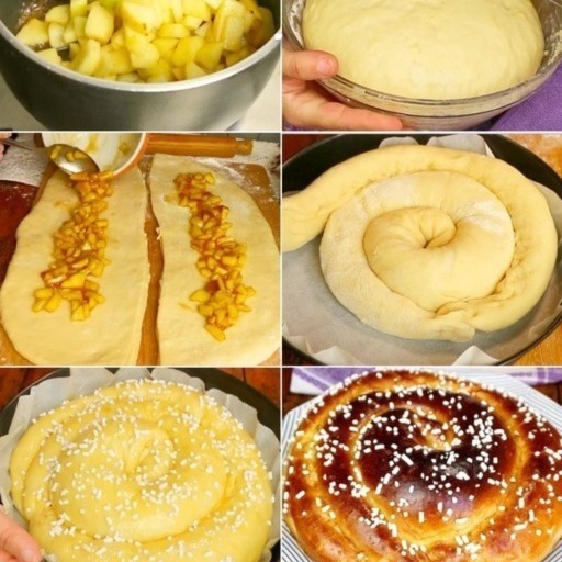 Soffice, soffice e farcita con mele e marmellata