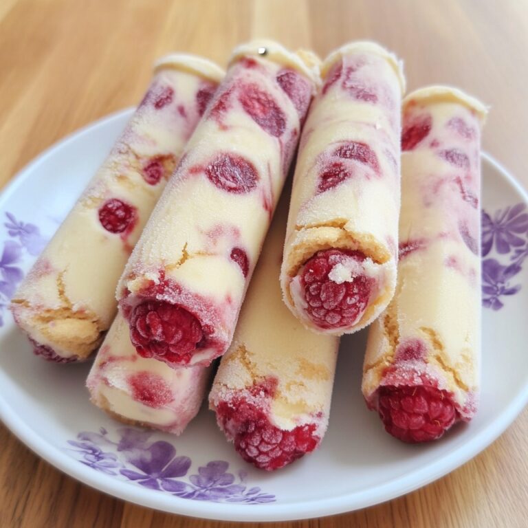 Rotoli glassati allo yogurt e lamponi