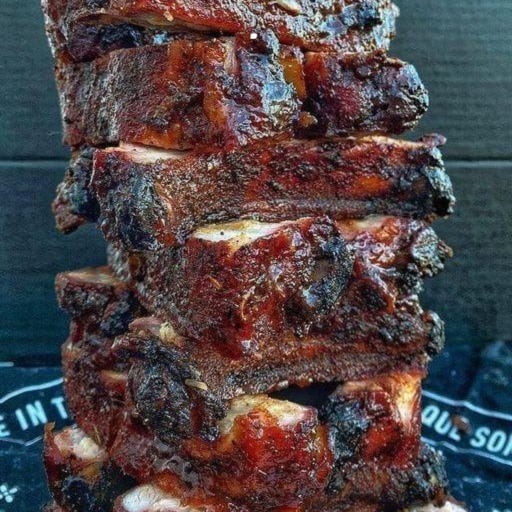 Caduta dell’osso BBQ costolette di maiale Jenga