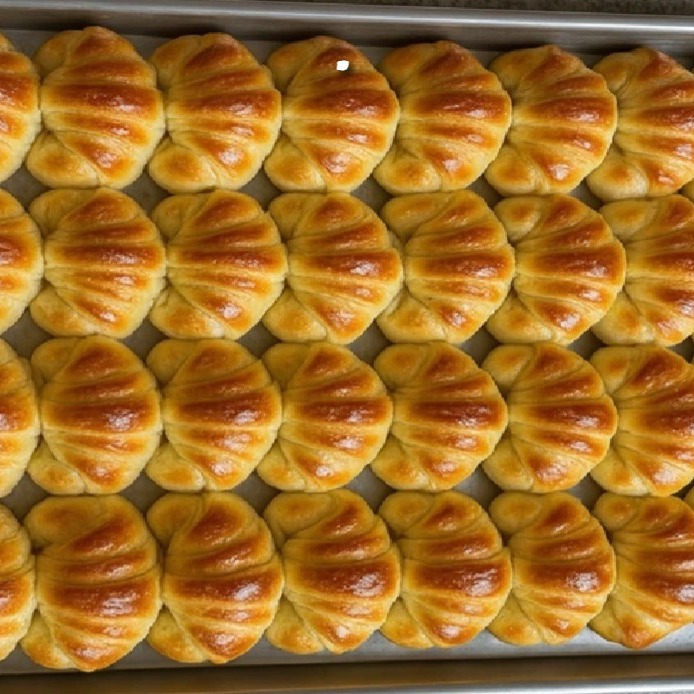 Con mezzo chilo di farina più di 32 cornetti soffici e profumati