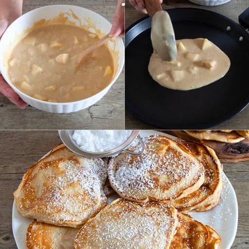 Pancakes alle mele: la ricette delle frittelline alla frutta soffici e golose