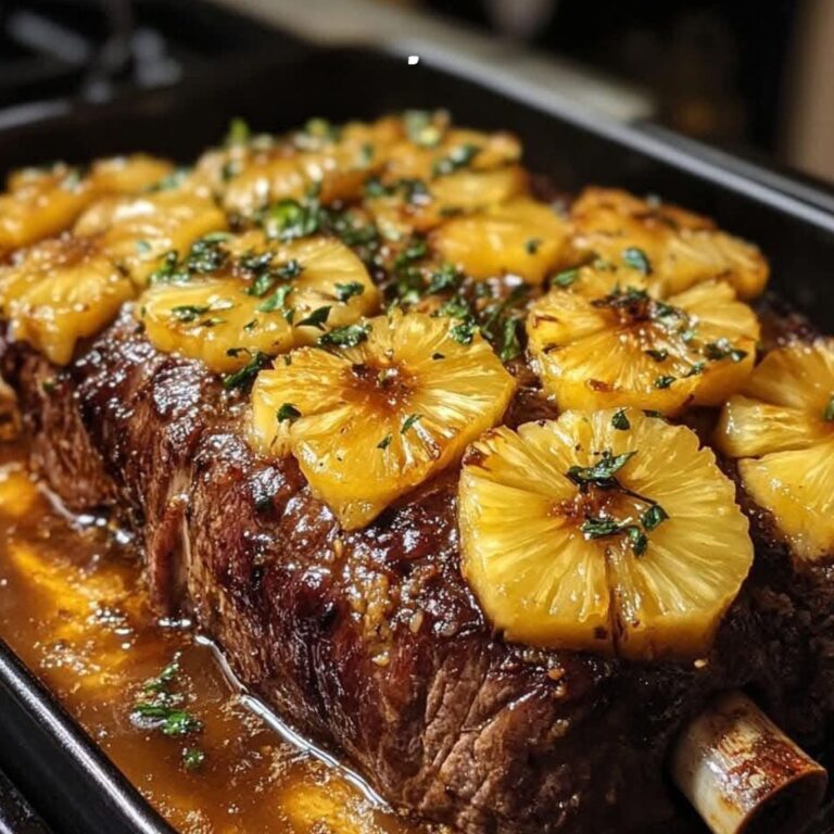 Spalla di manzo con ananas hawaiano