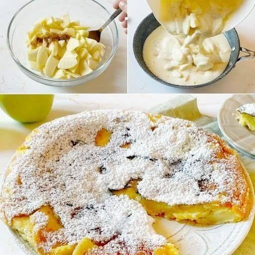 FRITTATA DI MELE si prepara in padella in 5 minuti! Il dolce senza forno morbido e goloso di cui ti innamorerai