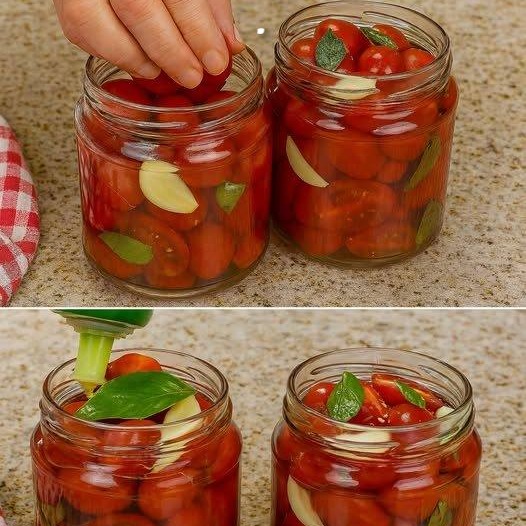 Dimenticate le complicate conserve: questi pomodorini sott’olio si preparano in meno di un’ora e io li conservo per l’inverno