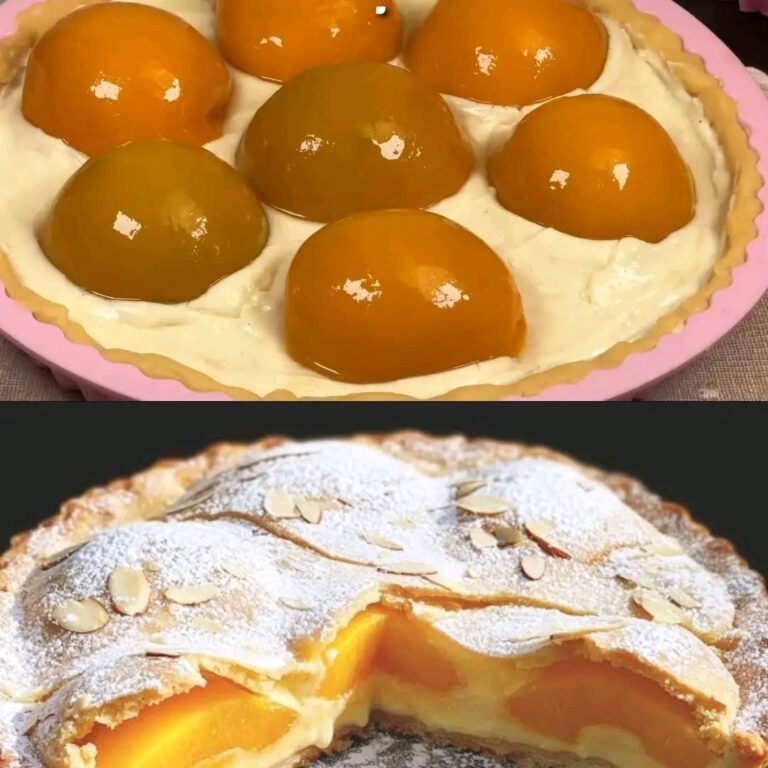 Crostata perfetta con crema al limone e pesche – un dessert che vi conquisterà