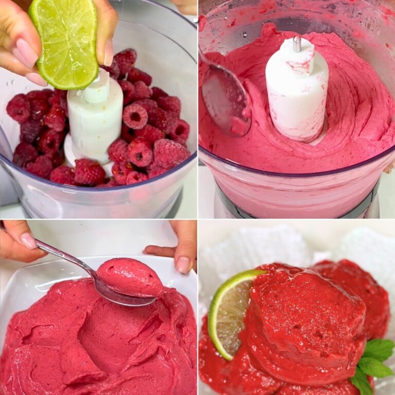 Sorbetto al lampone: la ricetta per un dessert fresco e veloce con soli 3 ingredienti
