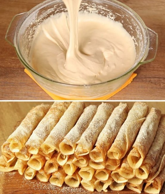 Fantastici waffle roll in padella per il tè in 15 minuti