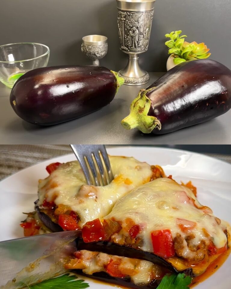 Melanzane ripiene di carne macinata e formaggio