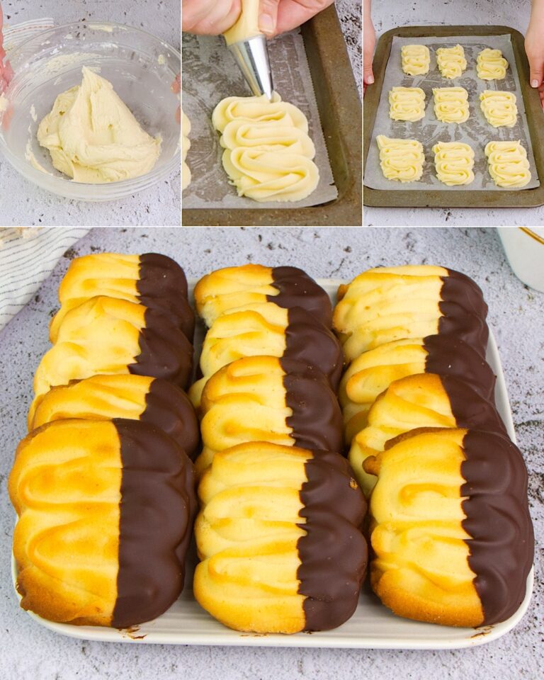 Biscotti di pasta frolla montati al cioccolato: si scioglieranno in bocca