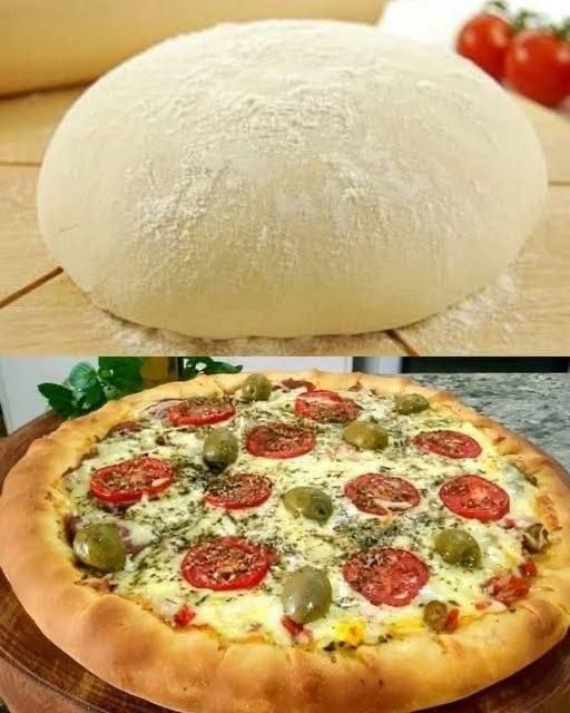 Pizza fatta in casa con impasto tradizionale