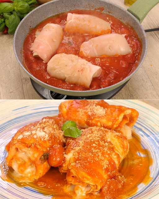 Involtini di pollo filanti al pomodoro: un secondo piatto saporito pronto in 30 minuti