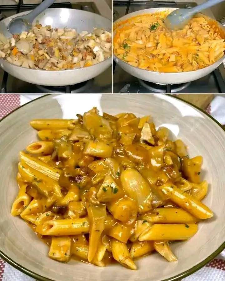 La pasta alla boscaiola