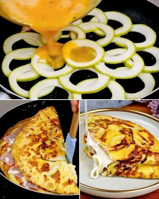 Frittata di Zucchine con Prosciutto e Formaggio