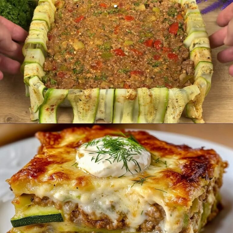 Zucchine Ripiene con Carne e Formaggio