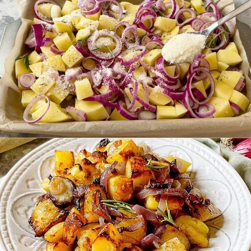 Deliziosi Patate al Forno con Cipolla: Un’Idea Facile e Gustosa per Ogni Occasione