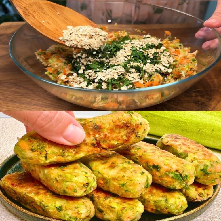 Frittelle di zucchine e verdure con salsa di cetrioli e aglio