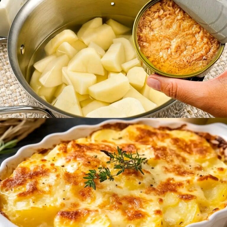 Casseruola cremosa di tonno e patate