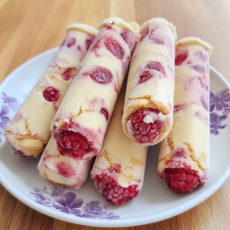 Rotoli glassati allo yogurt e lamponi