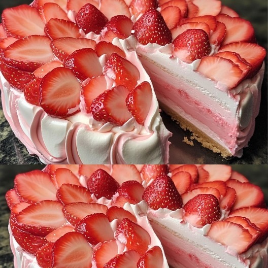 Torta gigante di fragole