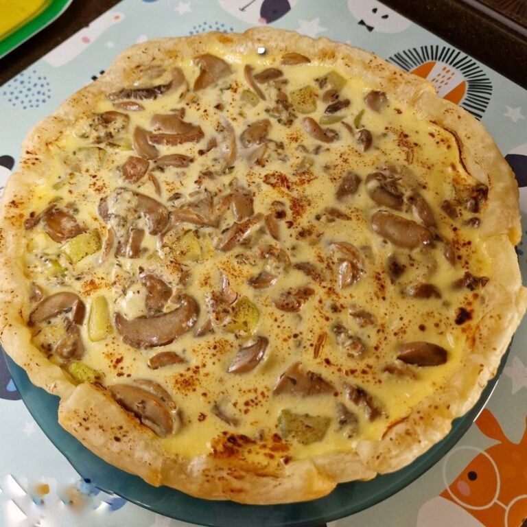 TORTA SALATA FUNGHI PATATE E SCAMORZA