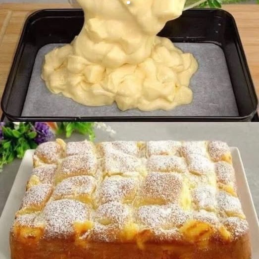 3 mele, 3 uova, un bicchiere di latte e si scioglie in bocca