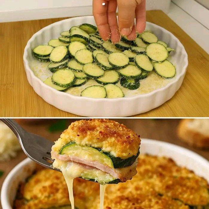 Gratin di zucchine filante