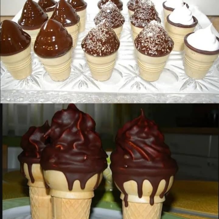 Coppa di liquore con cialda di schiuma – squisito dessert in formato mignon