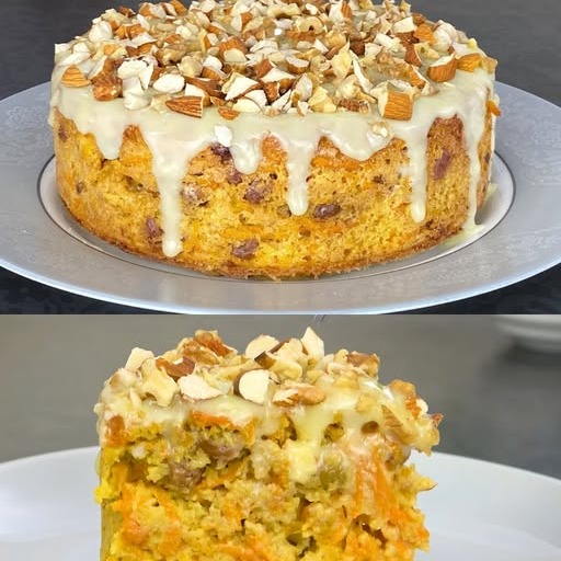 Torta d’avena con carote e mele