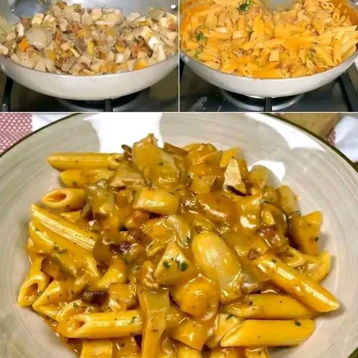 La pasta alla boscaiola