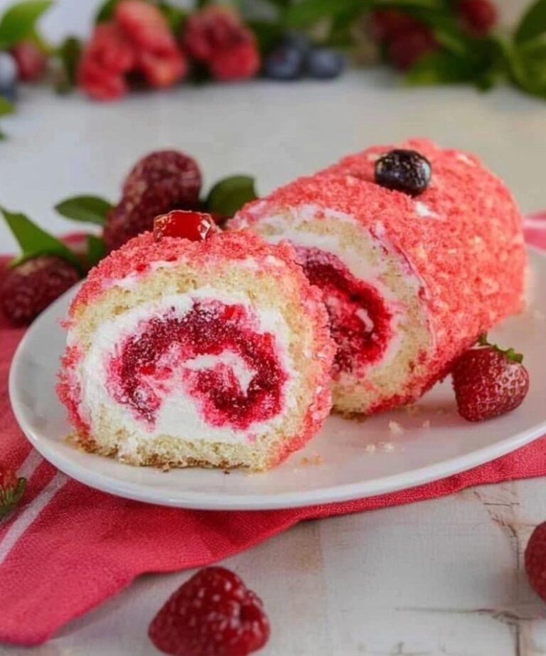 Rotolo di torta alle fragole e mascarpone