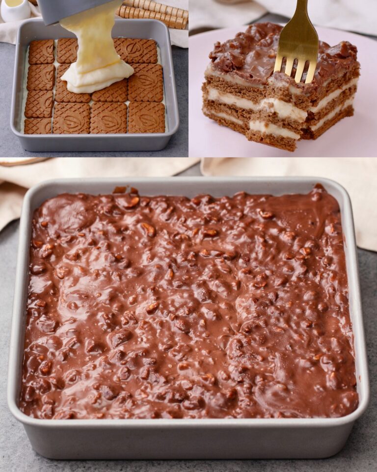 Torta biscotto con panna e cioccolato: il dolce senza cottura