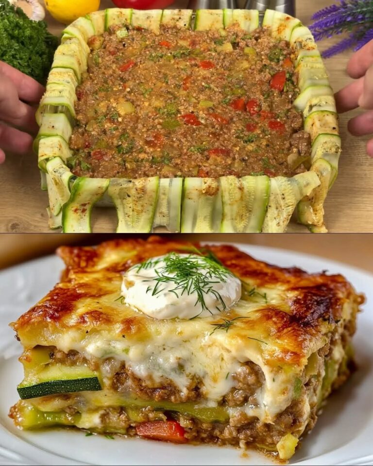 Zucchine Ripiene con Carne e Formaggio