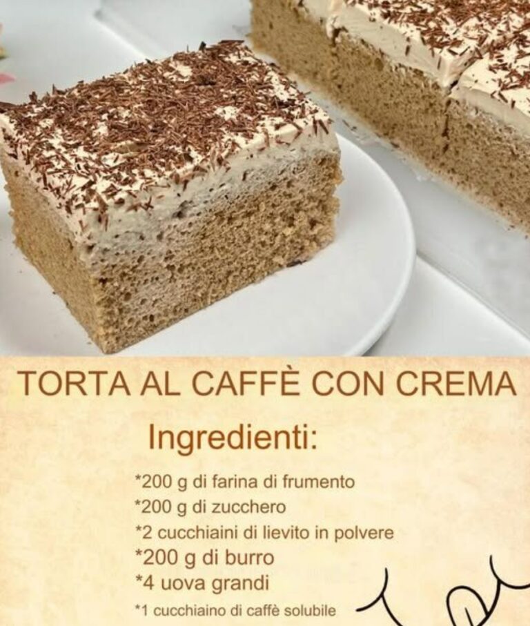 TORTA AL CAFFÈ CON CREMA