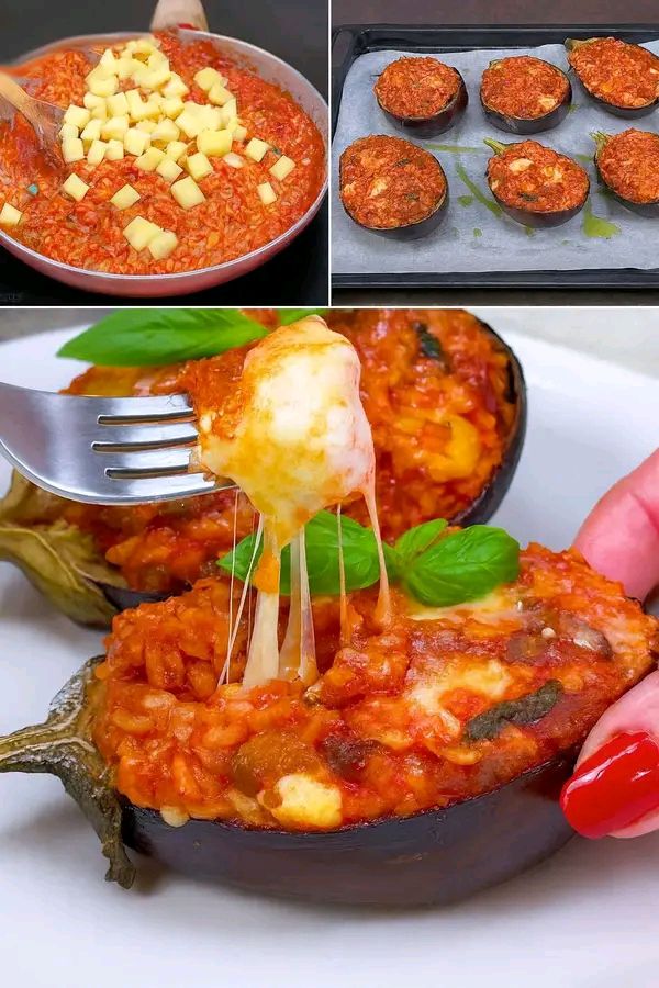 La ricetta che non delude mai: melanzane ripiene di riso, filanti, leggere e pronte in poco più di un’ora