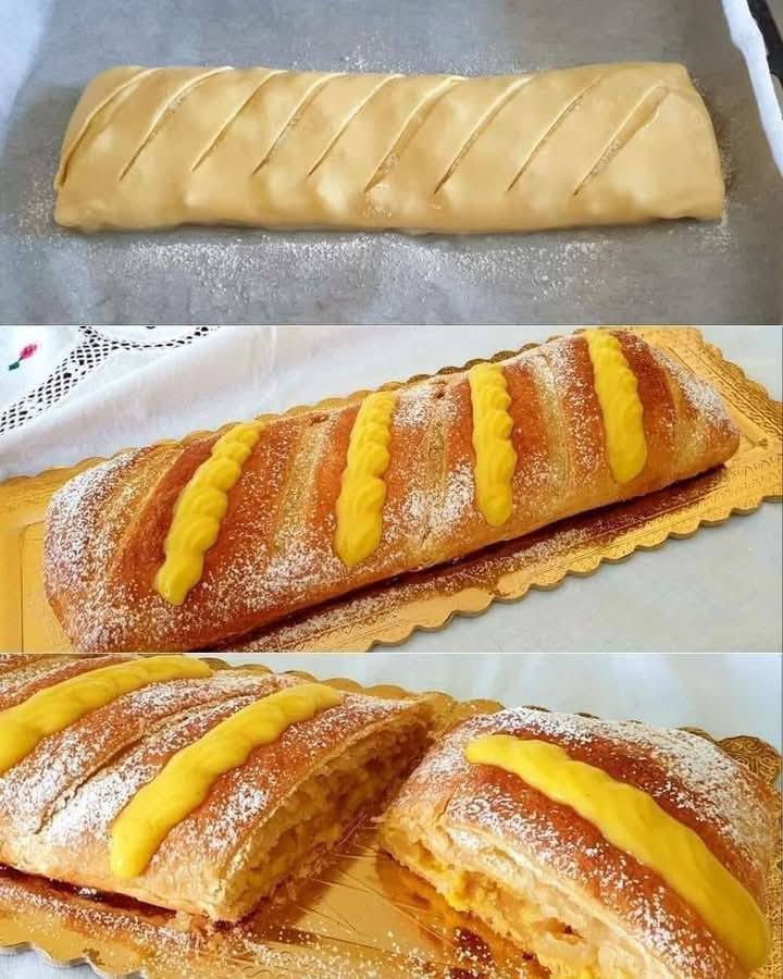 Strudel alla crema francese: un dessert lussuoso che delizierà ogni palato