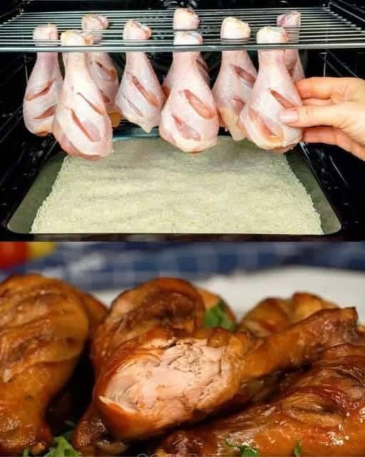 Ricetta per cosce di pollo con riso cremoso alla curcuma e piselli, migliori del KFC