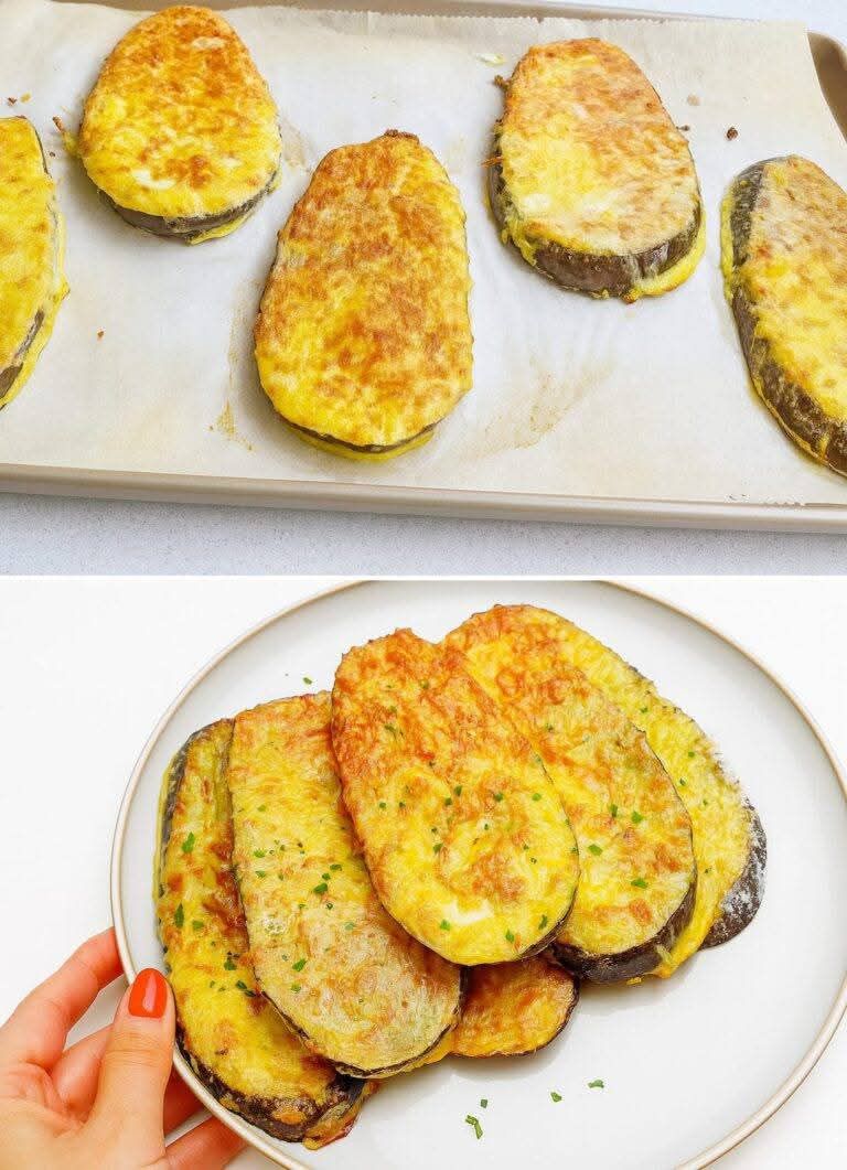 Melanzane impanate al forno croccanti fuori