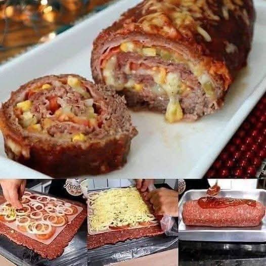 Rotolo di Carne Macinata al Forno – Semplice, Succulento e Ripieno di Gusto!