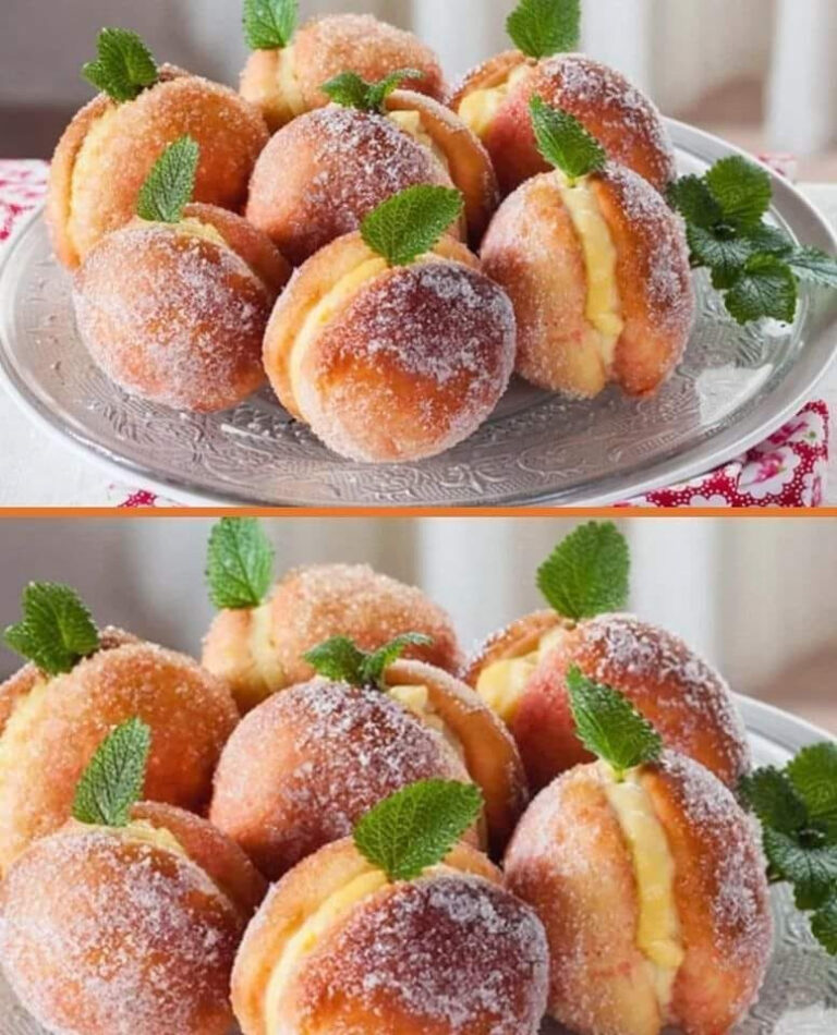 Pesche brioche con crema pasticcera (veloci e facili)
