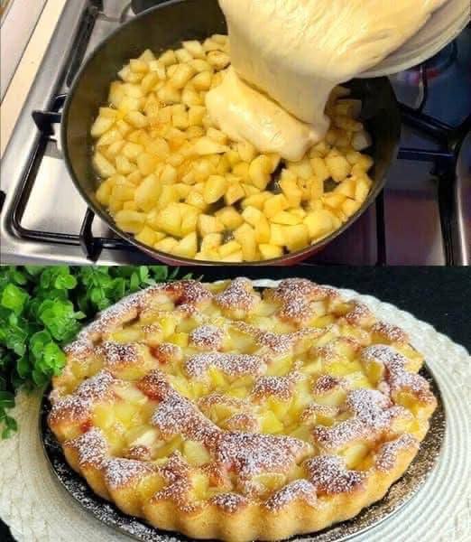 Torta di mele con solo 3 mele e mi fa impazzire in 10 minuti