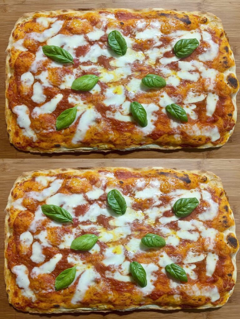 La mia pizza in teglia margherita