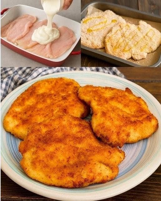 Vuoi ancora friggere le cotolette di pollo? Prova questo trucco senza uova e senza frittura: croccanti, succose e 10 volte più facili da preparare! Perfette per chi è attento alla dieta