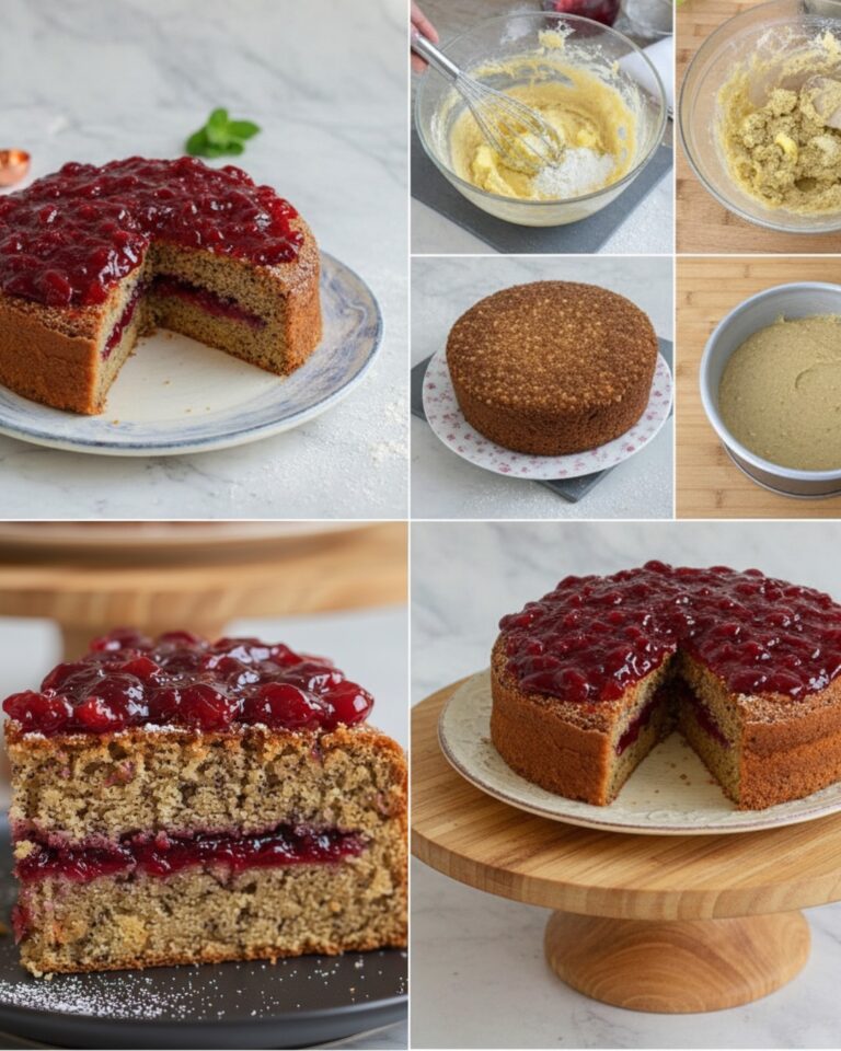 Torta di grano saraceno e mirtilli rossi