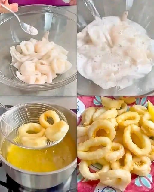 Calamari fritti croccanti fuori e morbidi dentro