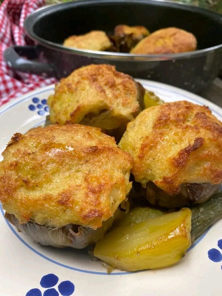 Carciofi Ripieni al Forno con Patate