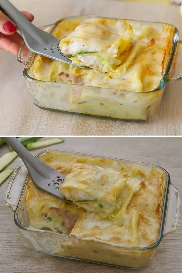 Lasagne con zucchine e prosciutto