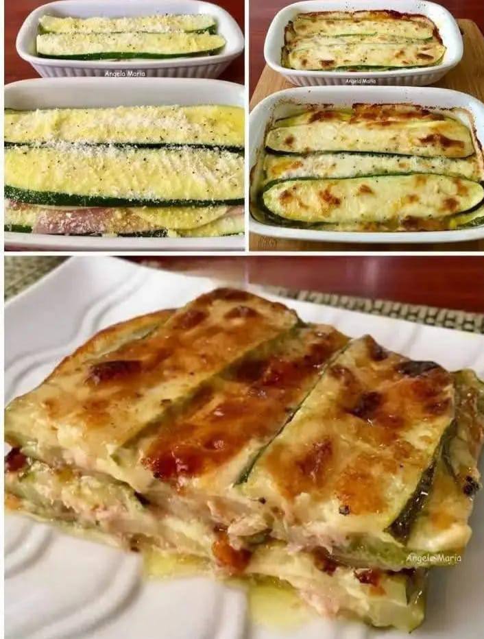 PARMIGIANA di ZUCCHINE con PROSCIUTTO e MOZZARELLA