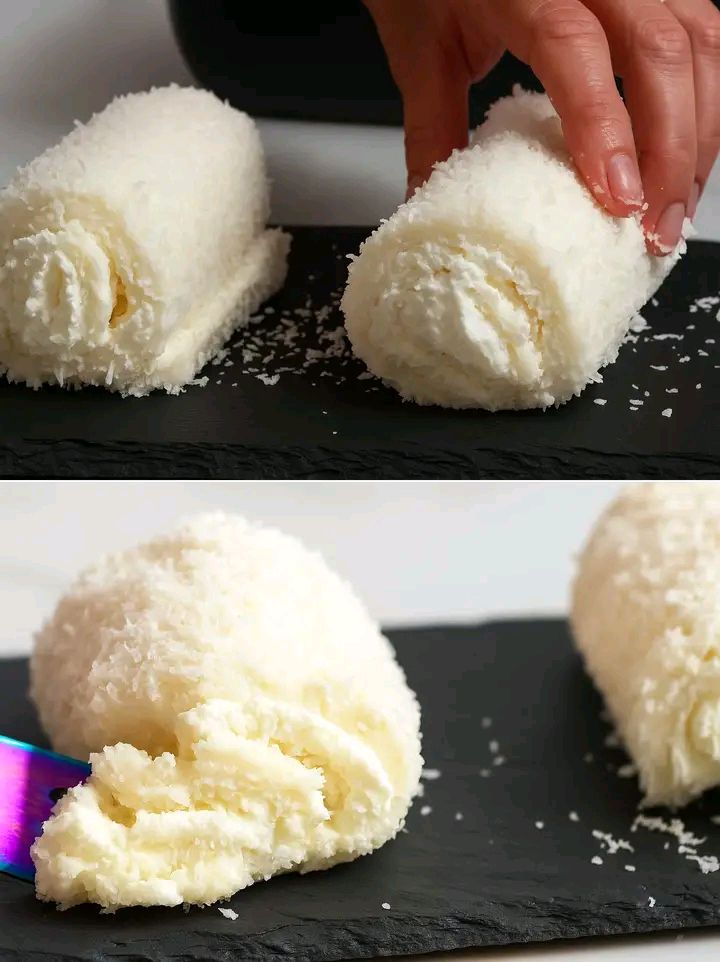 Dessert al latte con cocco e panna